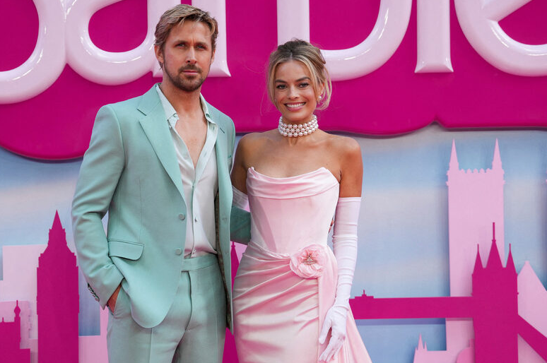 Ryan Gosling and Margot Robbie at the Barbie movie premiere